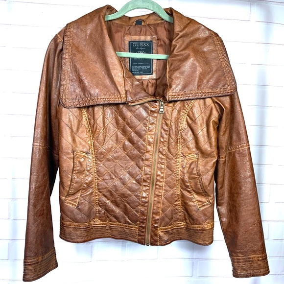 Guess Jackets & Blazers - Like New |•GUESS•| Vegan Quilted Biker/Moto Jacket